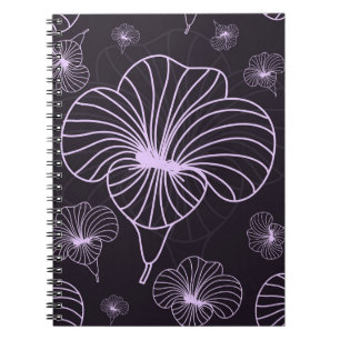 Cuaderno Patrón vintage con tema floral. Fondo con