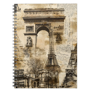 Cuaderno Patrón Vintage de París – Monumentos de la Torre E