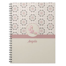 Cuaderno Patrón vintage Magnolia Floral Ephemera