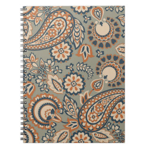 Cuaderno Patrón vintage sin fisuras Paisley. Grupo trasero 