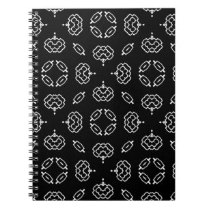 Cuaderno Patrón vintage sin soldadura en las plantas orname