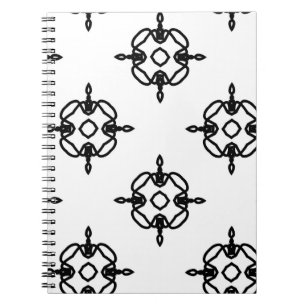 Cuaderno Patrón vintage sin soldadura en las plantas orname