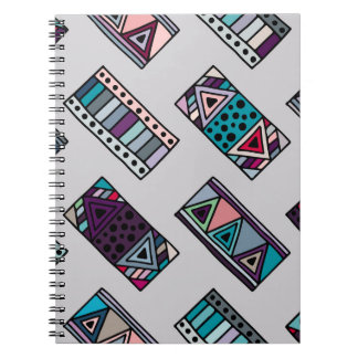 Cuaderno Patrón vintage sin soldadura. fondo geométrico con