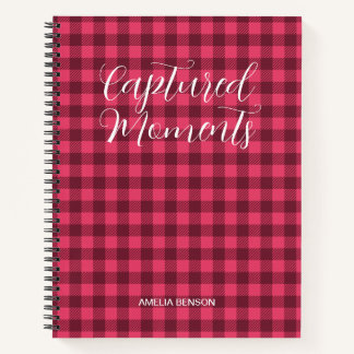 Cuaderno Patrón Viva Magenta Plaid, Tartán, Buffalo Checks