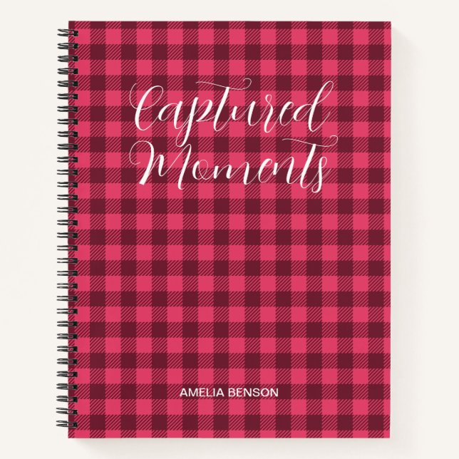 Cuaderno Patrón Viva Magenta Plaid, Tartán, Buffalo Checks (Anverso)