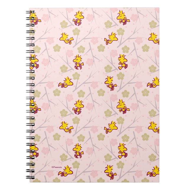 Cuaderno Patrón Woodstock de cerezo rosa (Frente)