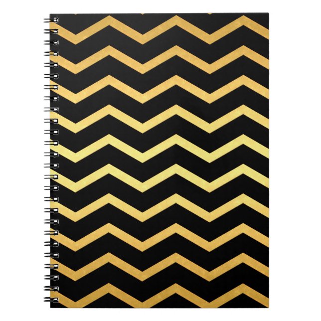 Cuaderno Patrón Zag Oro y Zig Negro (Frente)