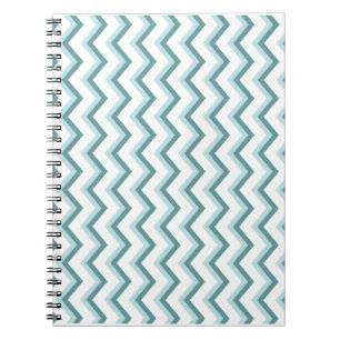 Cuaderno Patrón ZigZag Chevron en verde menta
