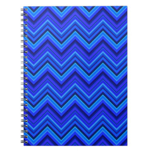 Cuaderno Patrón zigzag de franjas azules