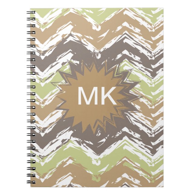 Cuaderno Patrón ZigZag de Melon Brandy Scribble (Frente)