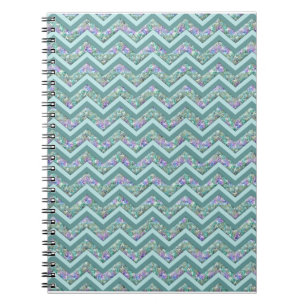 Cuaderno Patrón ZigZag del Relieve metalizado arcoiris