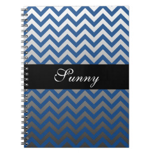 Cuaderno Patrón ZIGZAG - gradientes grises + tu trasero.