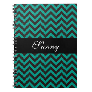Cuaderno Patrón ZIGZAG - negro + tu fondo y texto
