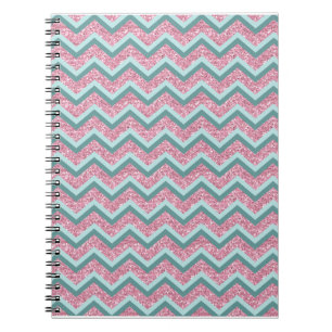 Cuaderno Patrón ZigZag Purpurina rosa
