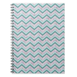 Cuaderno Patrón ZigZag Verde azulado de Pearl Floral