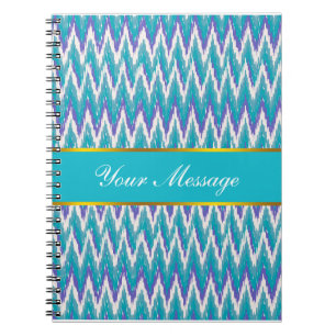 Cuaderno Patrón ZigZag verde azulado y Amethyst