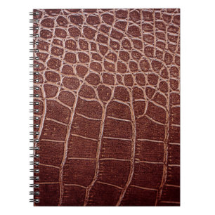 Cuaderno Patronabstracto de cuero de cocodrilo, lagarto, an