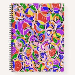 Cuaderno Patrones abstractos de colores pastel