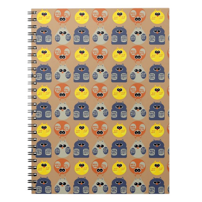 Cuaderno patrones de búho (Frente)