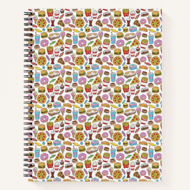 Cuaderno patrones de comida rápida  (Anverso)