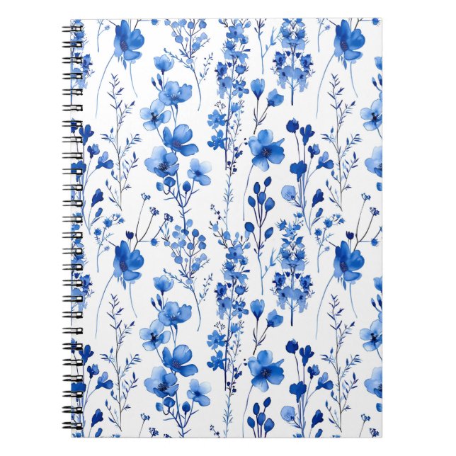 Cuaderno Patrones de flores silvestres de papel francés-981 (Frente)