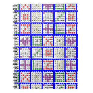 Cuaderno Patrones de juego de bingo grandes
