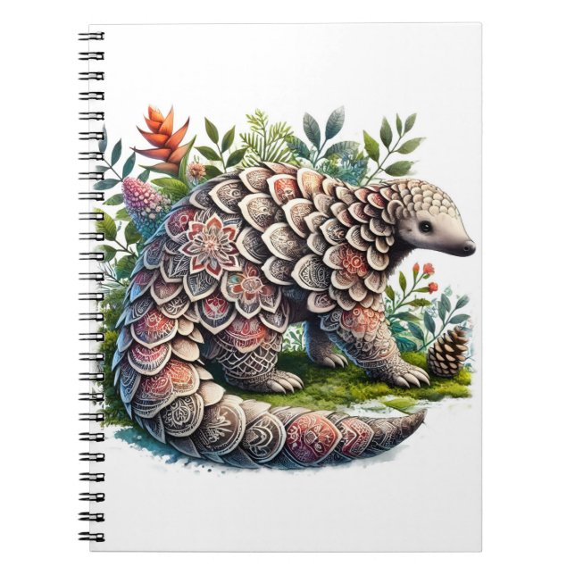 Cuaderno Patrones de la naturaleza - Pangolin de la jungla (Frente)