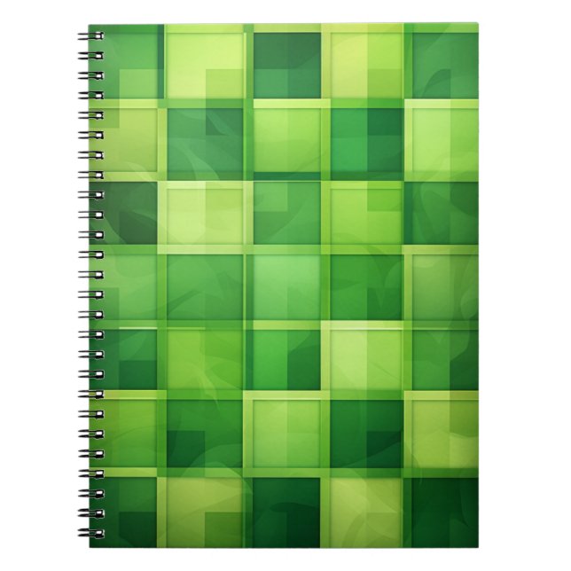 CUADERNO PATRONES DE PLAID CÉLTICO IRLANDÉS TONOS DE VERDE (Frente)