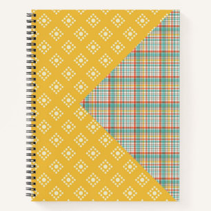Cuaderno PATRONES DE RETRO AMARILLO VERDE naranja