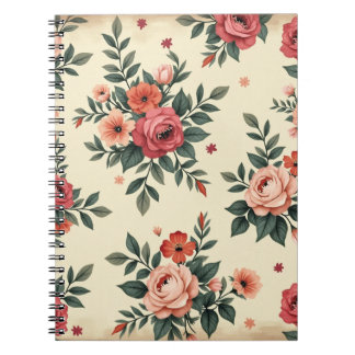 Cuaderno Patrones florales de época con elegancia clásica