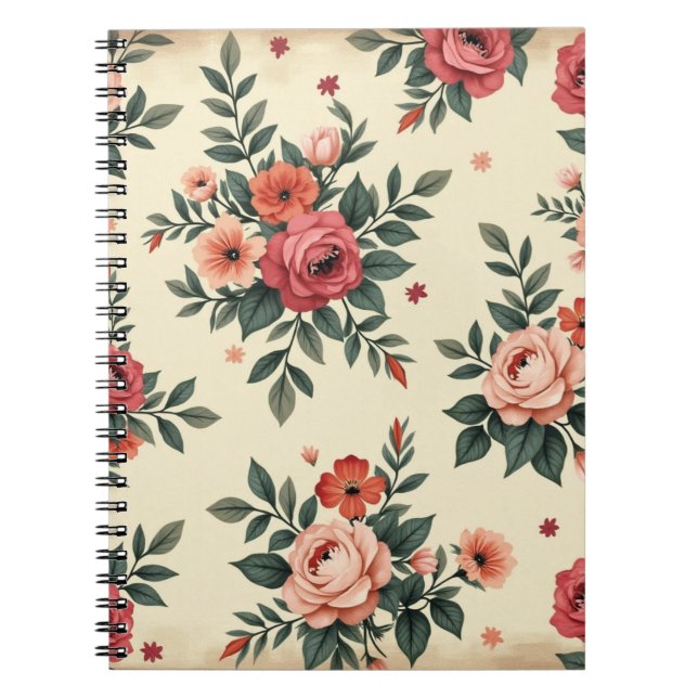 Cuaderno Patrones florales de época con elegancia clásica (Frente)