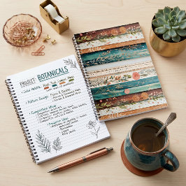 Cuaderno Patrones mezclados shabby chic
