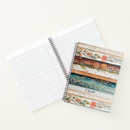 Cuaderno Patrones mixtos chic de Shabby personalizados
