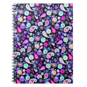 Cuaderno Patrones paisajistas de colores cortos