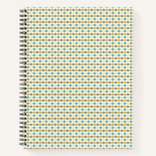 CUADERNO PATRONES RETRO AMARILLO VERDE NARANJA