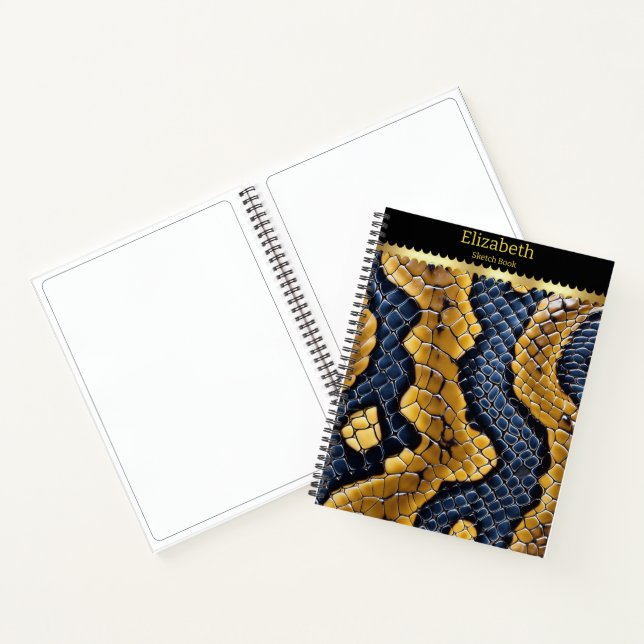 Cuaderno Patrones únicos de una piel de serpiente venenosa  (Interior)