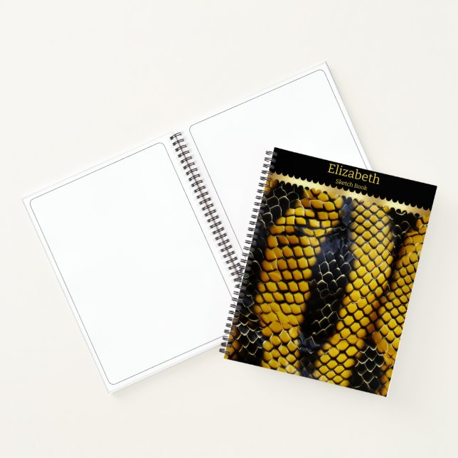 Cuaderno Patrones vibrantes de una serpiente venenosa (Interior)