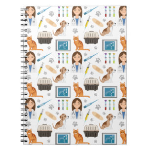 Cuaderno Patt de médico veterinario animal colorido
