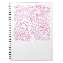Cuaderno Patten de gato con signo ASL ILY - Diseño ASL