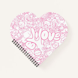 Cuaderno Patten de gato con signo ASL ILY - Diseño ASL