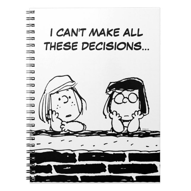 Cuaderno Patty Peppermint y Marcie en la pared (Frente)