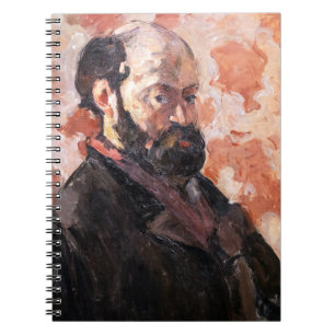 Cuaderno Paul Cezanne - autorretrato de fondo rosa