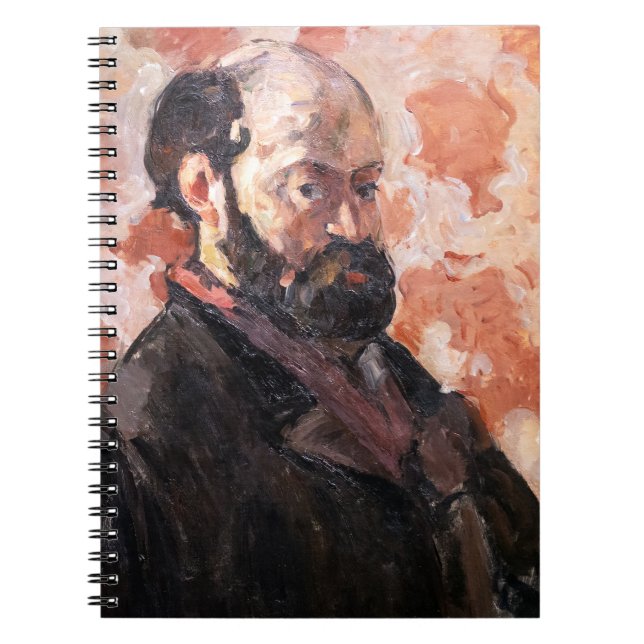 Cuaderno Paul Cezanne - autorretrato de fondo rosa (Frente)