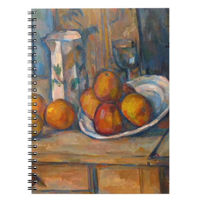 Cuaderno Paul Cezanne - Bodegón con jarra de leche y frutas (Frente)