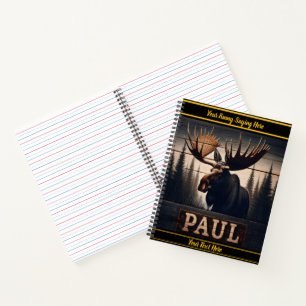 Cuaderno Paul el alce en un bosque tranquilo