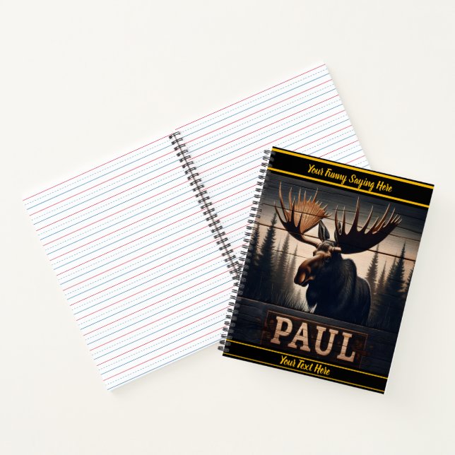 Cuaderno Paul el alce en un bosque tranquilo (Interior)