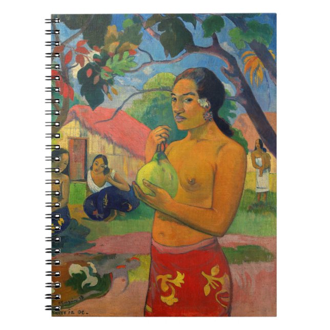 Cuaderno Paul Gauguin - Mujer sosteniendo un fruto (Frente)