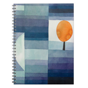 Cuaderno Paul Klee Heraldo de Otoño Azul Moderno Abstracto