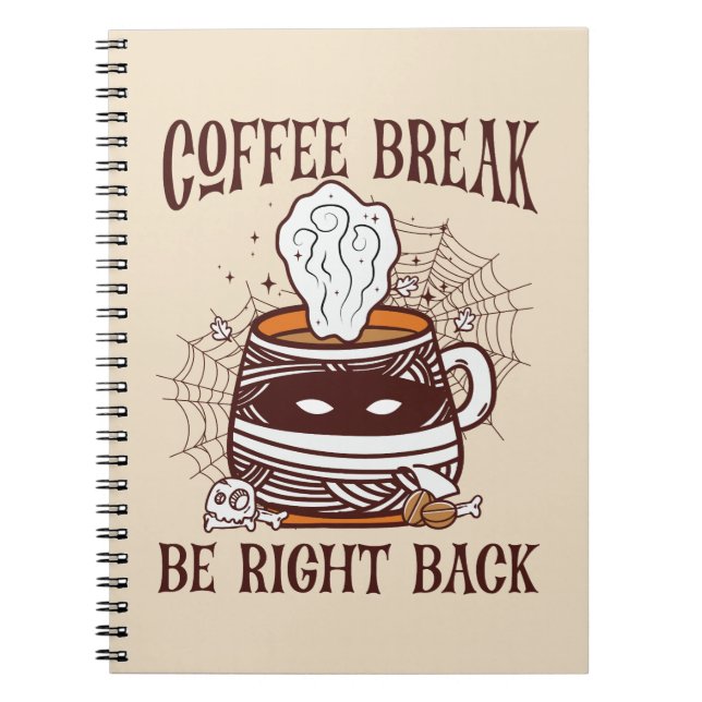 Cuaderno Pausa de café - Tema de Halloween (Frente)