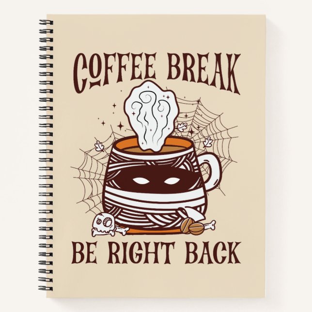 Cuaderno Pausa de café - Tema de Halloween (Anverso)
